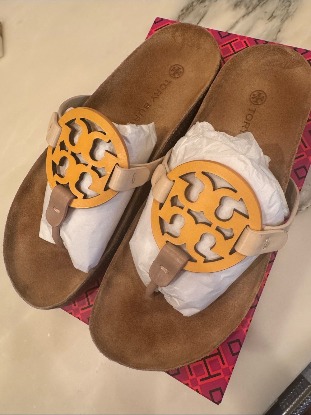 Tory Burch Miller Cloud Cork Sandal, Size 8